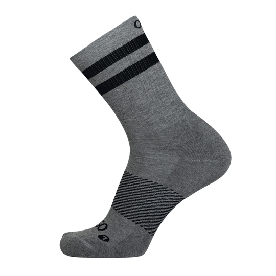 Wicked Comfort SocksCrewCharcoal/Black Stripes banner