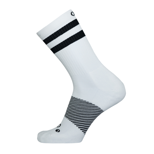 Wicked Comfort SocksCrewWhite/Black Stripes banner